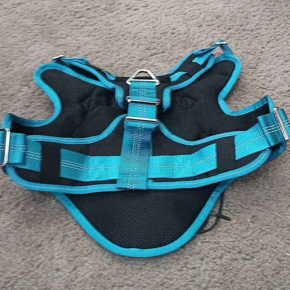 No Pull Dog Harness  Heavy Duty Dog Harness with Handle and Poop Bag Holder Sz L